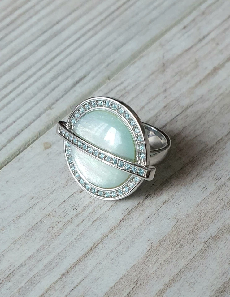 Anillo Pierre Lang Moda Joyería Piedras Blancas Modelos Antiguos Foto 2 de 4