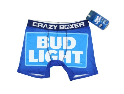 Fizzy Boxer CRAZY BOXER Anheuser Busch Bud Light Boxer Briefs Men's sz X-Large (40 ...