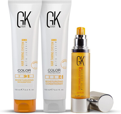 GK HAIR Moisturizing Shampoo and Conditioner Set 100ml With Argan Oil Serum 50ml