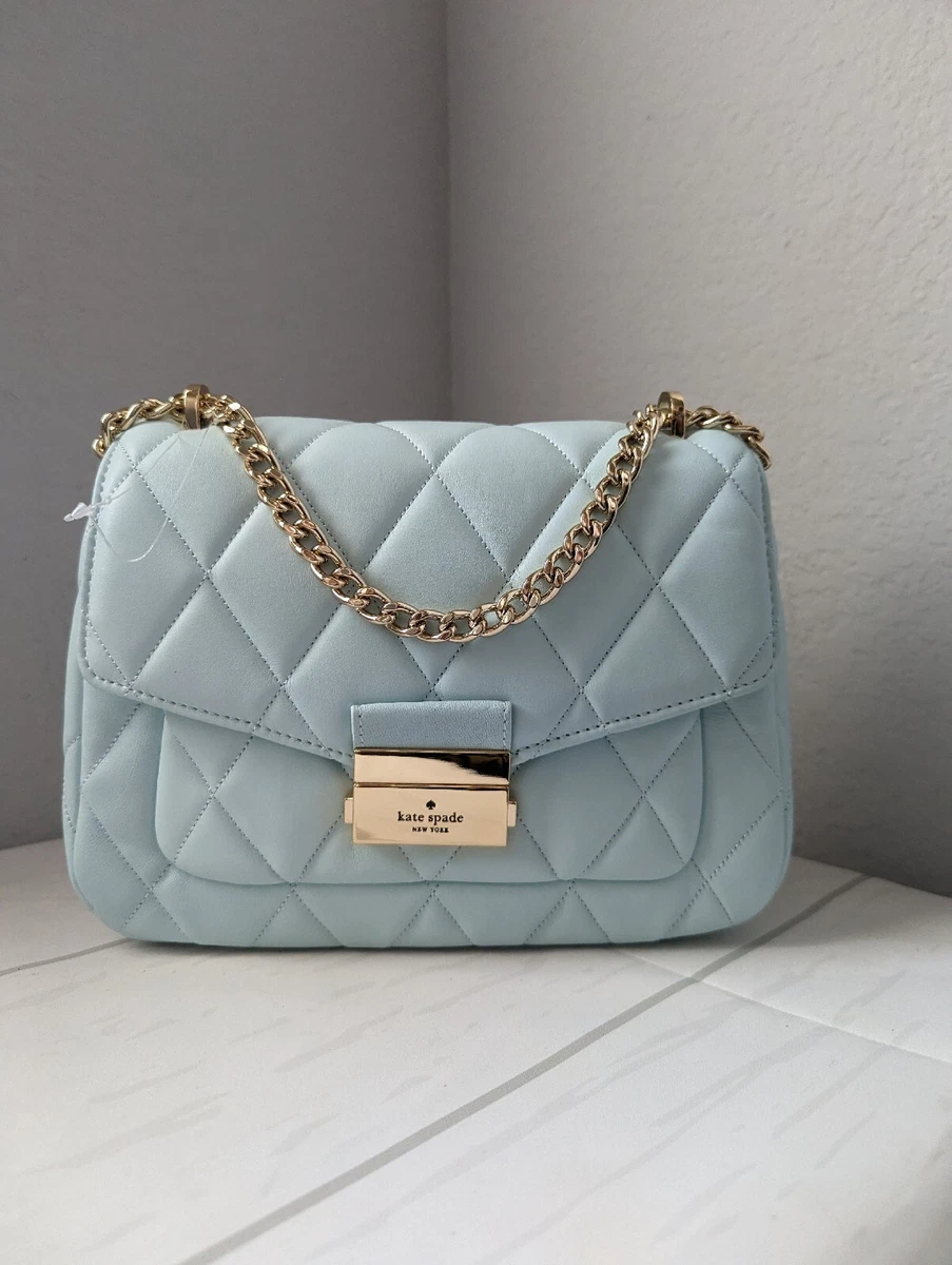 NWT Kate Spade Carey Small Flap Chain Shoulder Bag Crossbody In Turquoise