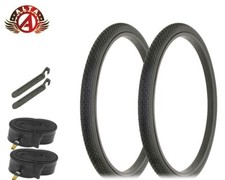 ALTA BICYCLE WIRE BEAD TIRES 24x 1-3/4 S7 BLACK CLASSIC MINI BRICK TREAD 6pc SET