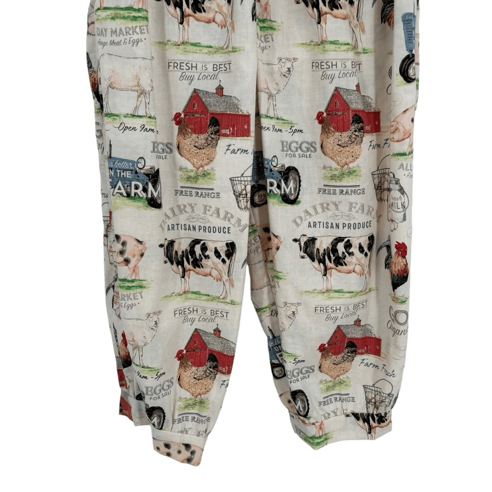 Handgefertigter alter McDonald hatte einen Bauernhof-Overall für Mädchen mit Haarschleife & Pferdeschwanzhalter - Bild 4 von 4