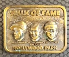 1979 Belt Buckle HOLLYWOOD WALK OF FAME Bronze Heavyweight Vintage