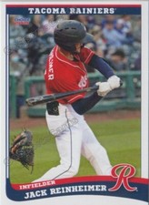2021 Tacoma Rainiers Jack Reinheimer RC Rookie Seattle Mariners