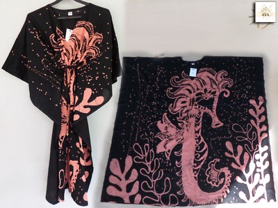 Women Kaftan Sea horse Caftan Beach Evening Gown Maxi SUMMER Casual Dress