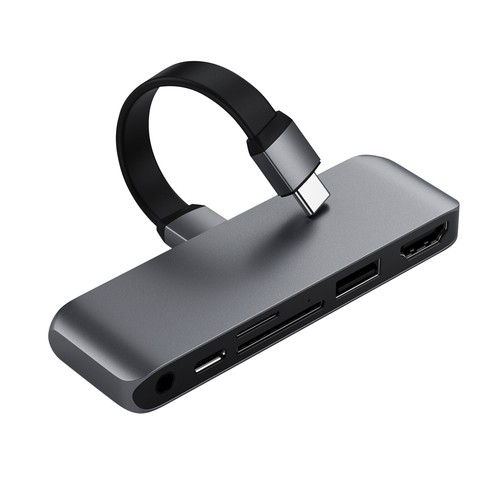 Hub para iPad USB C a HDMI, USB, USB-C 60W, Tarjetas, Toma Jack Satechi Gris - Photo 2/6