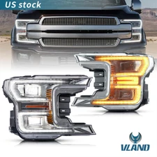 VLAND Full LED Headlights for Ford F150 XLT XL SSV king 2018 2019 2020 Pair