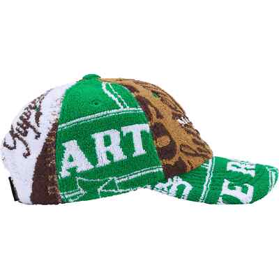 Supreme x Martine Rose Towel 6-Panel Cap Black Natural Green Supreme x Martine Rose Towel 6-Panel Cap Black Natural Green