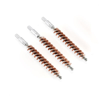3 Pcs Bronze Bristle Bore Long Brush .270 Cal 8x32 Thread for Gun Cleaning Rod