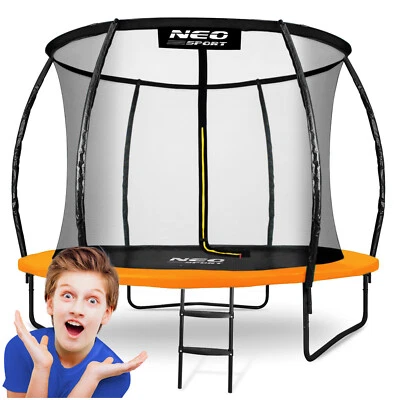 Trampolin Gartentrampolin Kindertrampolin Sicherheitsnetz Neo-Sport 252 cm 8ft
