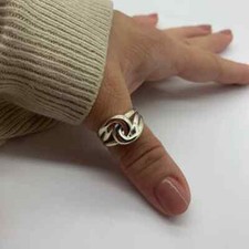 Knot Thumb Ring-925 Sterling Silver Band Statement Handmade Ring All Size