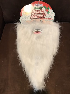 LIGHT UP SANTA BEARD FAUX FUR CLAIRE S SUPER CUTE!! HOLIDAY FUN