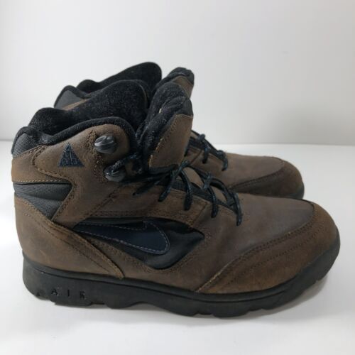 Nike Air Women’s Tumalo II Hiking Boots Shoes Brown Leather 940608-ID Size 8.5