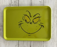 DR.SEUSS How The Grinch Stole CHRISTMAS Melamine Platter Serving Tray 13.5”X 9”