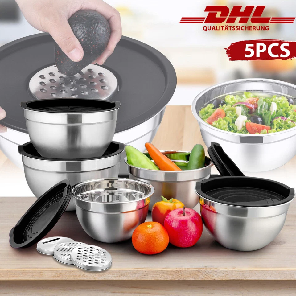 Edelstahl Schüssel Rührschüssel Küchenschüssel Ø 14,16,18,22,26 cm