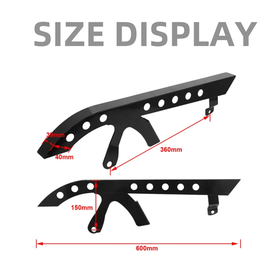 Protector de correa de transmisión trasera con orificios negros para Harley Sportster XL883 XL1200 48 2004-2020 Foto 2 de 4