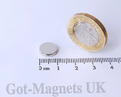 10x2 mm (N52) Neodymium Disc Magnet 10mm dia x 2mm (various pack sizes)