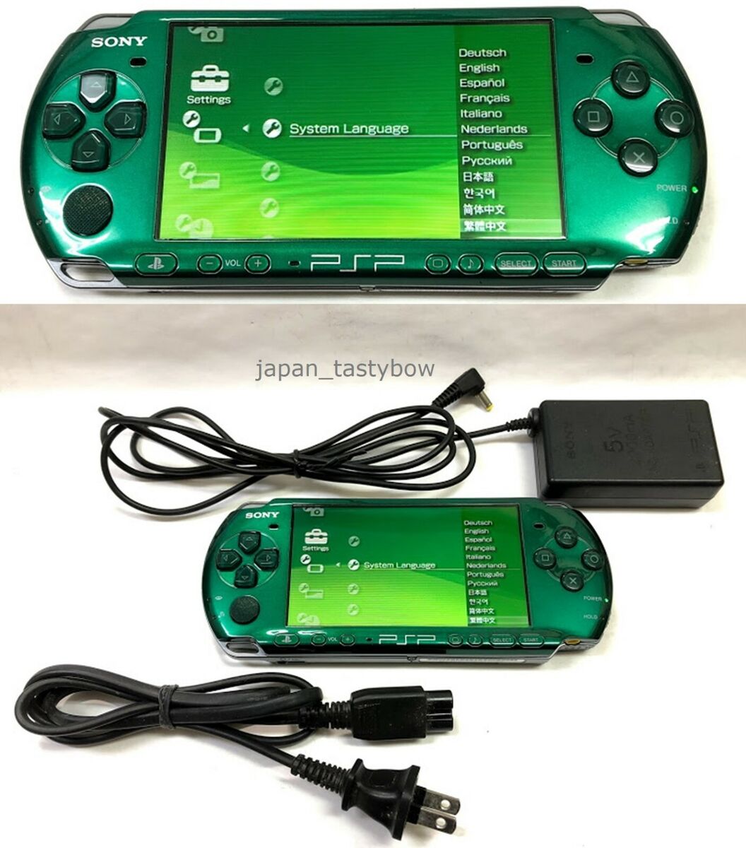 Playstation Portable Spirited Green PSP 3000SG Sony Limited Console F/S  used