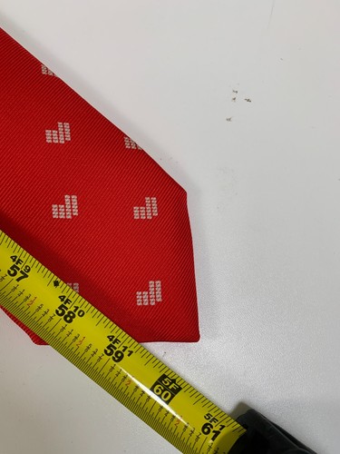 Kiton 7-fach rote geometrische Herzen Seidenmischung Krawatte Designer Academia Italien 60" - Bild 5 von 5