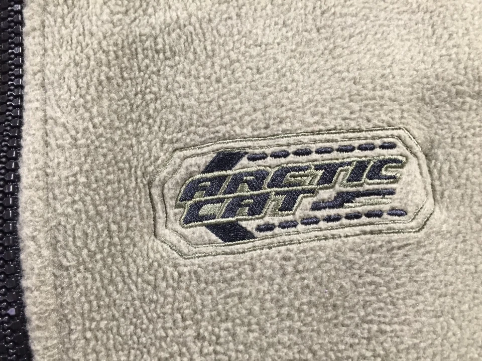 Arctic Wear By Arctic Cat Fleece Vest Mens S Green Sleeveless Logo - Image 4 of 4