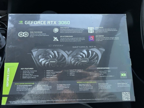 MSI NVIDIA GeForce RTX 3060 GDDR6 Graphics Card (RTX3060VENTUS2X12GOC) - Picture 2 of 4