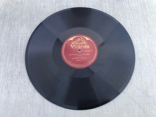 Nellie Melba 78rpm Single 12-inch Victrola #88073 Lo, Here the Gentle Lark! - Picture 2 of 2