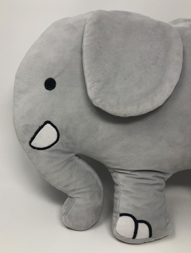 Ivory Ella Elephant Gray 19" Plush Pillow Microfiber Rare - Picture 4 of 8