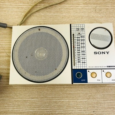 Vintage Sony ICF-S30W FM AM 2 Band Receiver Portable Radio Japan