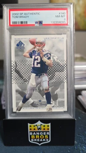 2002 Tom Brady SP Authentic /1150 PSA 8