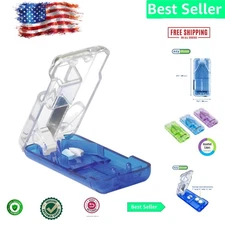 Elegant Pill Cutter & Splitter with Built-in Dispenser – Travel-Friendly Design