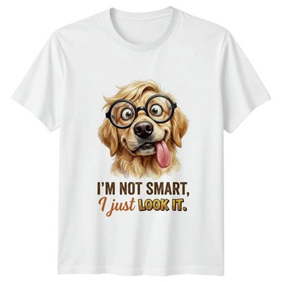 Im Not Smart I Just T-Shirt Golden Retriever Hunde Geburtstag Geschenk für Sie und Ihn