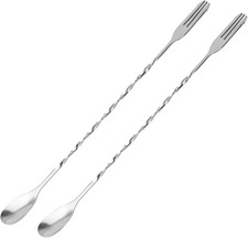 Bar Spoon Cocktail Mixing Spoon - 2pcs Cocktail Stirrers Long Handle 12.7