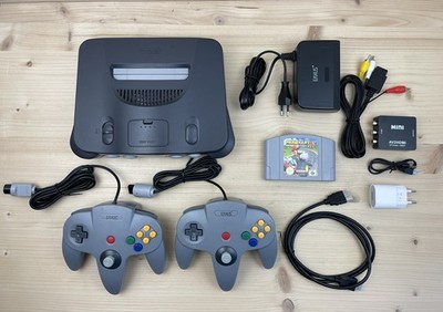N64 - Nintendo 64 Konsole mit 2 Controller + Mario Kart 64 + HDMI Anschluss