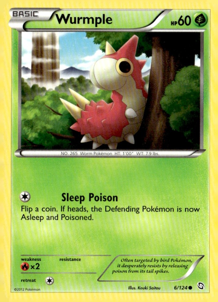 Wurmple Common Dragons Exalted 6/124 Pokémon TCG