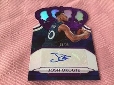 JOSH OKOGE Rookie Auto 15/25 Panini Crown Royale Purple #CR-JOK