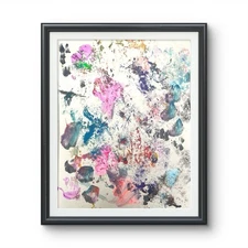 11 X 14 Abstract Acrylic Art on Paper Colorful Handmade-Signed Original Painting