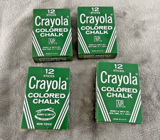 Vtg. Crayola Colored Chalk Binney  Smith No. 816 12 Sticks UNUSED Lot of 4