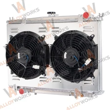 For 88-97 Nissan Navara D21 2.7L TD27 AT Aluminum 3 Row Radiator Shroud Fan Kits