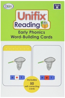 Didax Unifix Reading: Early Phonics Word-Building Cards Small, Multicolor 