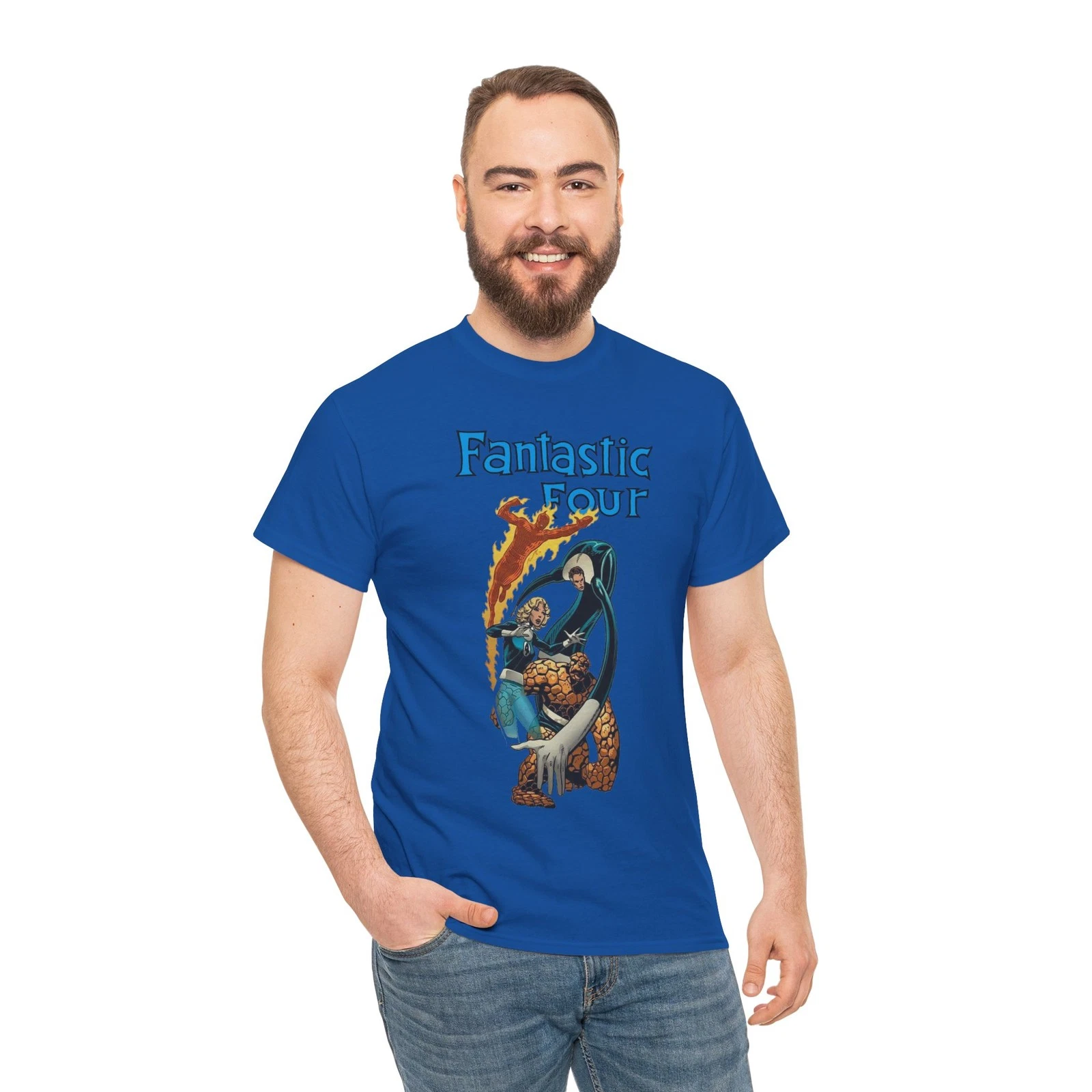 Fantastic Four T-Shirt - John Byrne Art - Thing, Reed Richards - Marvel Comics