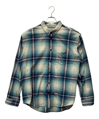 SUPREME Shadow Plaid Flannel Shirt Size: XL Blue x Men navy | eBay