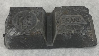 Vintage RS BRAND Lead Divided Ingot Almost 3 Lbs