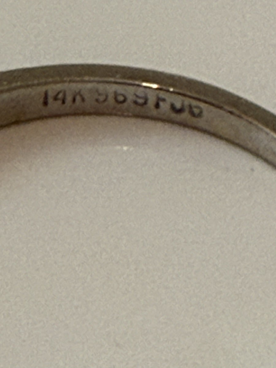 14K Minimalist Stackable 2 Diamonds Ring View 3
