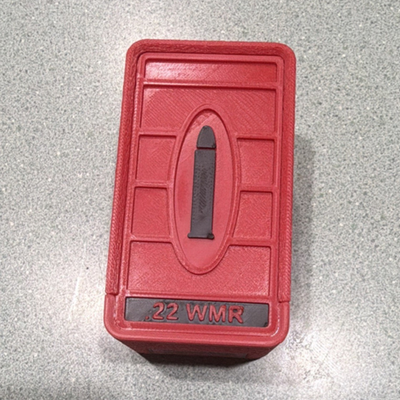 #ad #ad .22 WMR 50 Round Rifle Ammunition Box Case Red and Black. $10.00