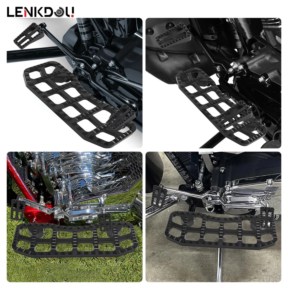 Черные зубчатые подножки для полов Harley Electra Glide Road Glide Softail - Изображение 4 из 4