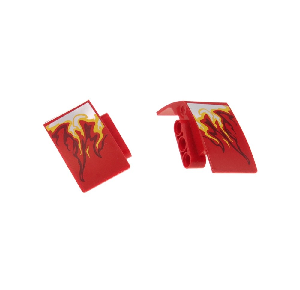 2X Lego Technic Wheel Arch Panels Red Stickers Right Left 61071 61070PB006