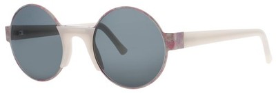 ANDY WOLF AW MUKHINA F Sunglasses WHITE/PINK Frame SMOKE Lenses 50 mm