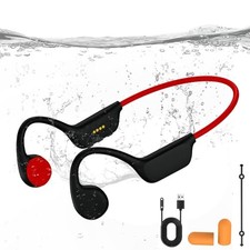 Bone Conduction Swimming Headphones, IPX8 Waterproof MP3 Player with Open-Ear