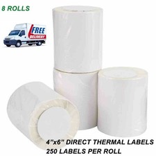 8 Rolls 250/Roll 4x6 Direct Thermal Labels For Zebra 2844 ZP-450 Eltron GX420 D