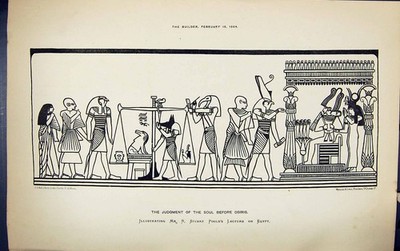 Old Judgement Soul Osiris Building 1884 Illustrating Stuart Poole Lec Victorian